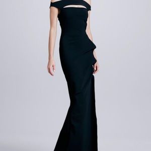 Off-The-Shoulder Jersey Gown